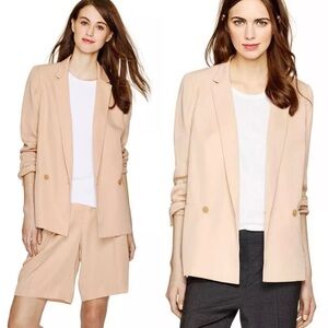 Aritzia Babaton‎ Dante Blazer Tan Beige Womens Size 4 Minimalist Double Breasted
